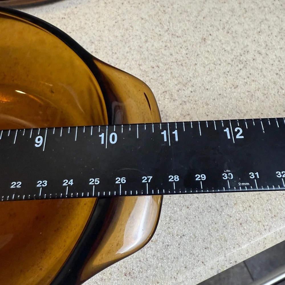 VTG Anchor Hocking Fire-King Amber Glass Casserole Dish with Lid Oven-Proof USA